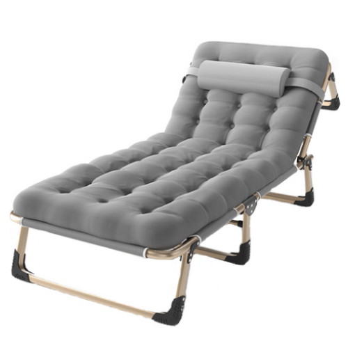 YATAK 휴대용 접이식 침대 그레이 + 베개 + 쿠션 세트