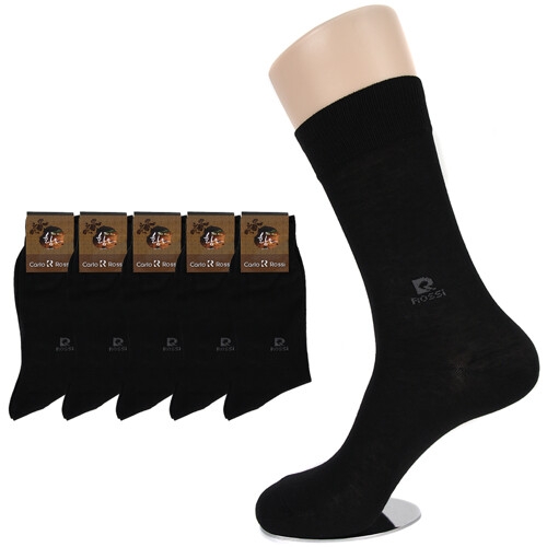 [불명] CA황토 남성 검정 장목 신사 정장 양말 5켤레