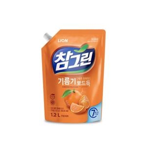 라이온코리아 참그린 기름기 뽀드득 천혜향 리필 1.2L (1개)
