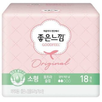 좋은느낌 오리지널 <b>울트라</b>슬림 날개 소형 18개