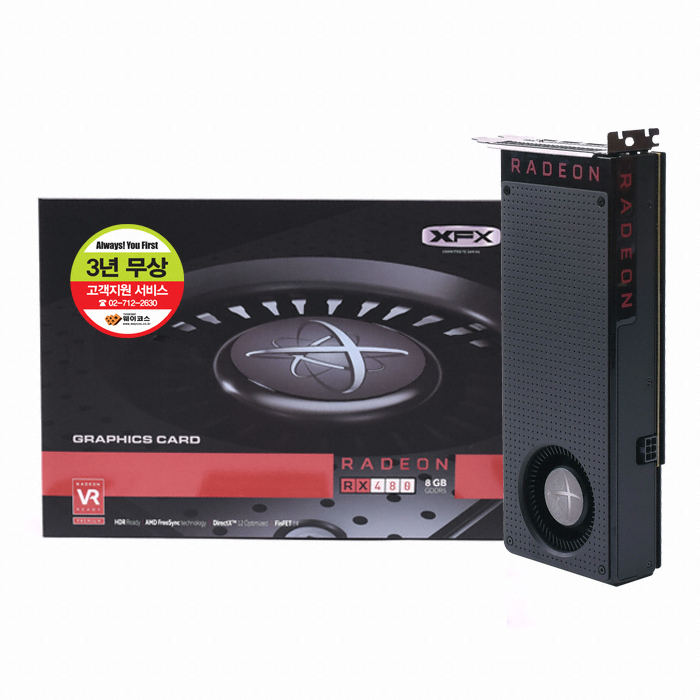 XFX 라데온 RX 480 BLACK Edition OC D5 8GB 웨이코스_이미지