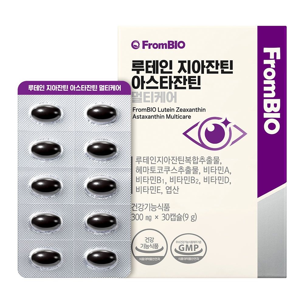 프롬바이오 루테인지아잔틴 아스타잔틴 멀티케어 300mg 30캡슐