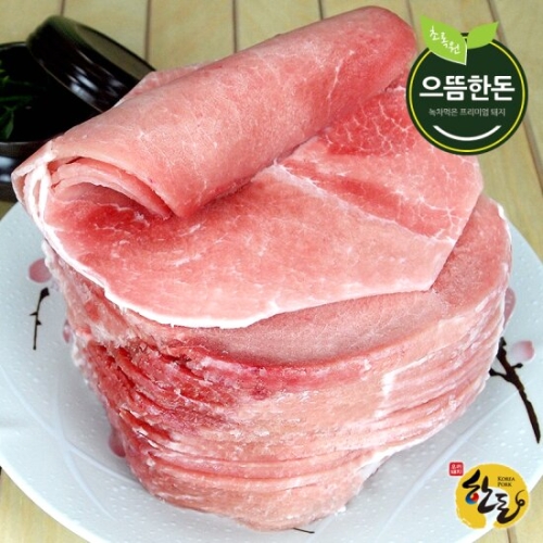 초록원 으뜸한돈 1등급 한돈 냉동 뒷다리살 불고기용 300g (3개)_이미지