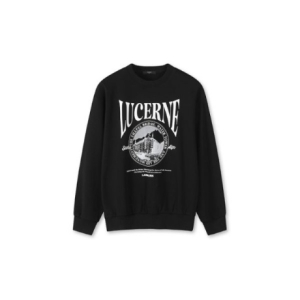 신성통상 탑텐 공용 에코 테리 그래픽 스웨트셔츠_MSE3TR3902BK 105