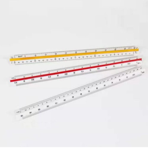다데 저배율 제도 도면 삼각 스케일 자 30cm