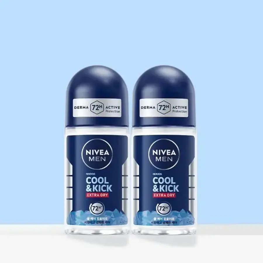 니베아포맨 맨 데오드란트 롤온 쿨 앤 킥 50ml (2개)_이미지