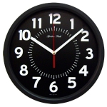 무소음 검정 오피스형 벽시계 (GB4232)