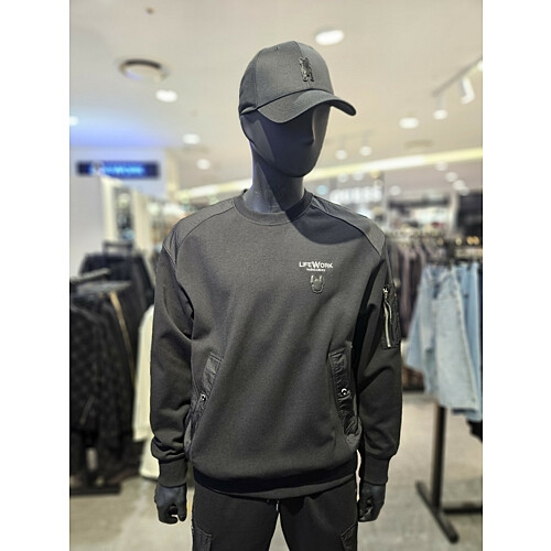 라이프워크 우븐 패치 맨투맨 LW251MT307-40