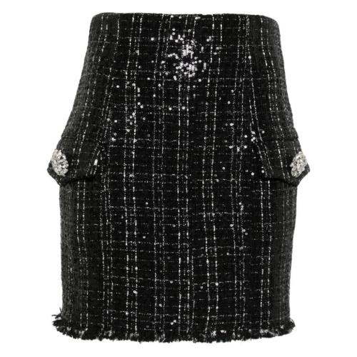 발망 시퀸 트위드 미니 스커트 CF1LB031XI07 T_이미지