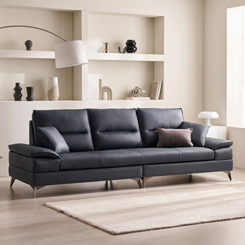 삼익가구 에디스 프리미엄 천연가죽 소파 4인용 (스툴별도)_이미지