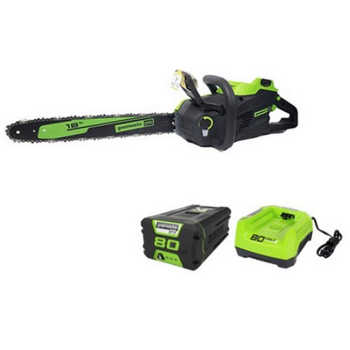 그린웍스 18인치 80V 체인톱 2004373 (5.0Ah, 배터리 1개)