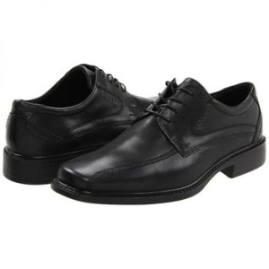  에코 뉴 저지 Tie 블랙 Santiago 풀 그레인 레더 116811