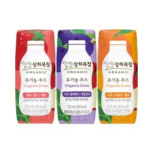  매일유업 상하목장 유기농 주스 사과 오렌지 케일 125ml [24개]