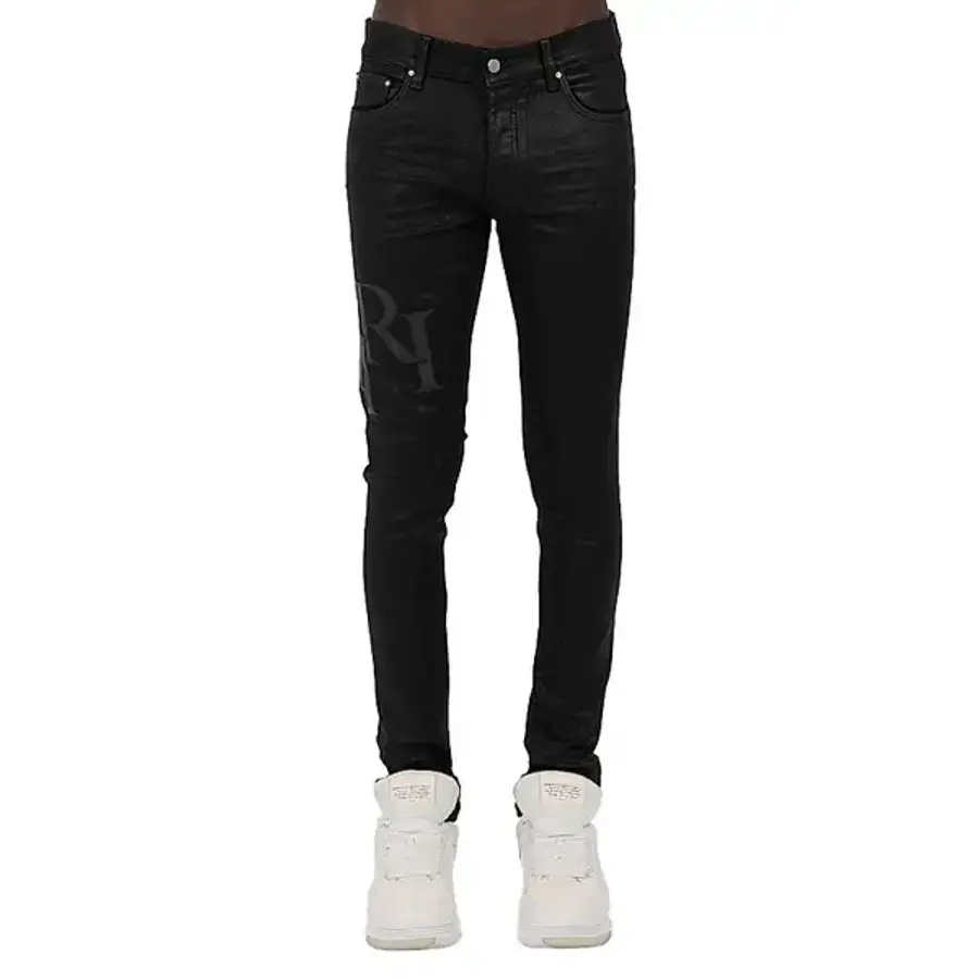 남성 청바지 Staggered 로고 Waxed 스키니진 425410 데님 진