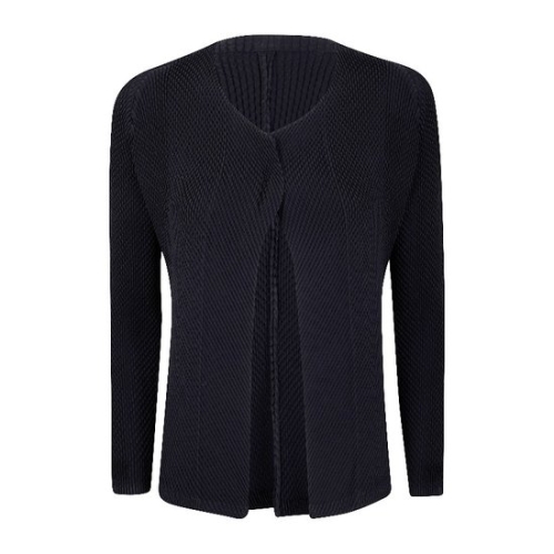 이세이미야케 오비큘러 플리츠 오픈 프론트 가디건 IM58FO184 1_이미지