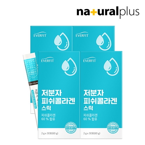 비오팜 내츄럴플러스 에버핏 저분자 피쉬콜라겐 30포 (4개)