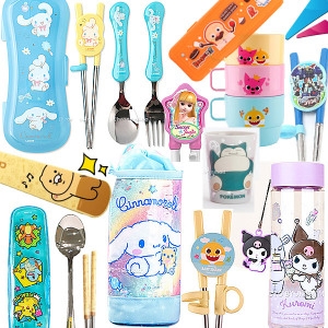 아동유아/교정젓가락/수저세트/캐릭터 물병 도시락 수저집 소풍 쿠로미 컵 시나모롤 스푼 포크 물컵 양치컵