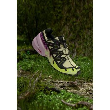 보그 Salomon 살로몬 스피드크로스 6 GTX 트레일 러닝화 /새벽 분홍/산성 라임 7678645