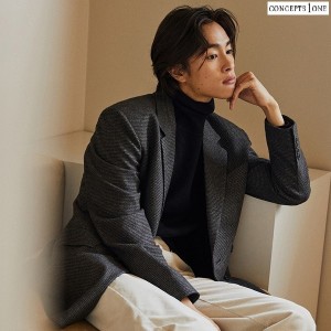 컨셉원 남성 릴랙스핏 밀드 더블 블레이저 10073904_이미지