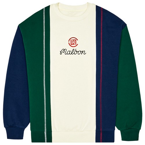 말본골프 X CLOT 컬러 블록 맨투맨 M5311LFS03MLT_이미지