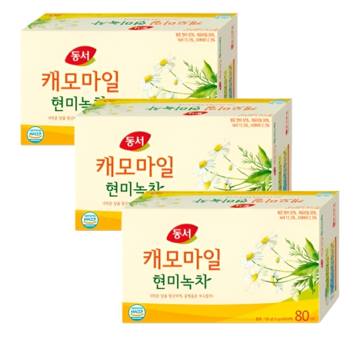동서식품 캐모마일 현미녹차 80티백 (3개)