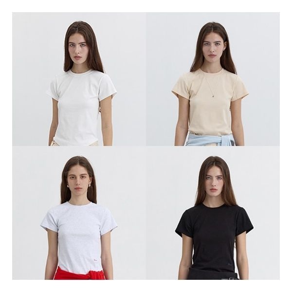 던스트 CURVED HEM SLIM-FIT TOP_UDTS5B225 1056469_이미지