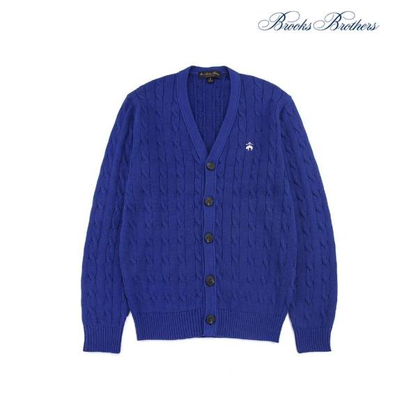 브룩스브라더스 남여 공용 코튼 케이블 가디건 BBWCMB1044MES