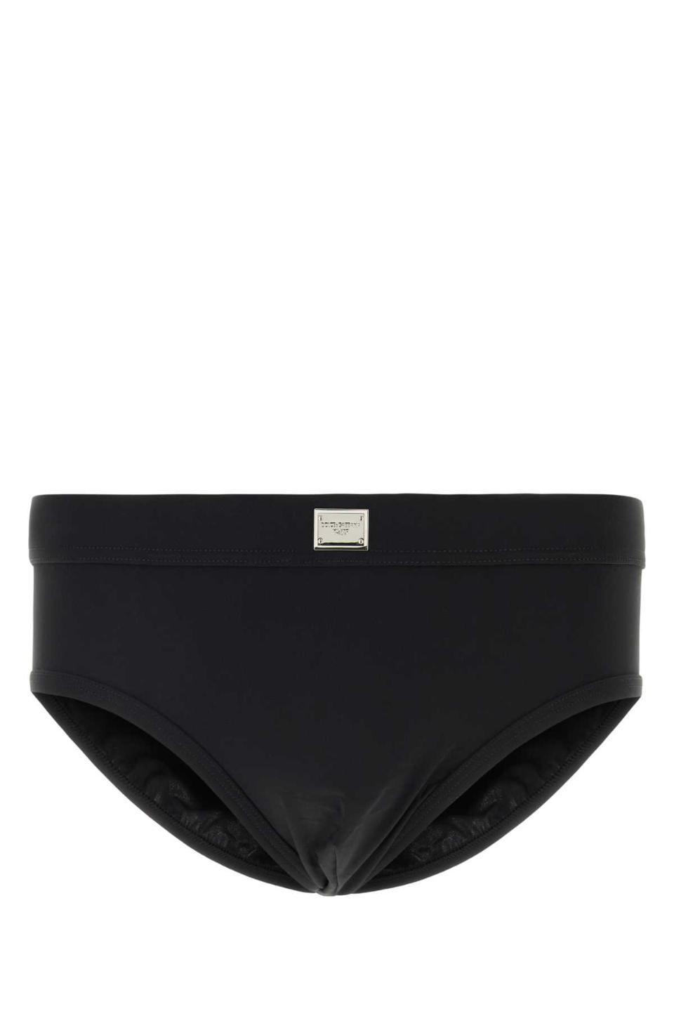 ��ü�ذ��ٳ� M4A99JONR47 N0000 Black stretch nylon swimming brief ���԰�