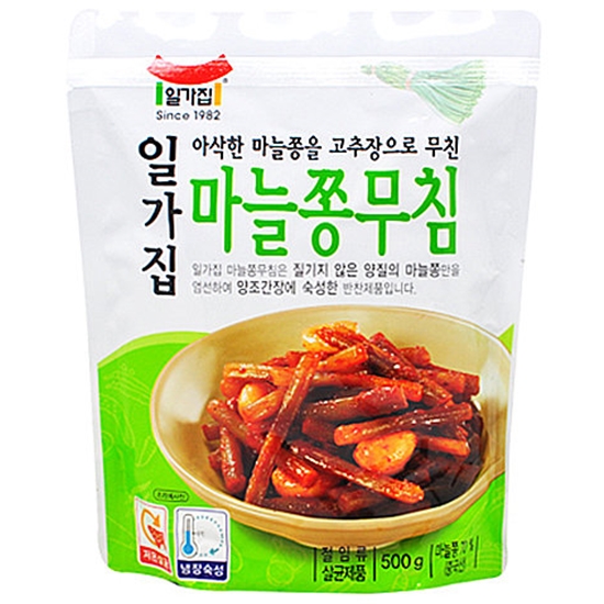 일미농수산 일가집 마늘쫑무침 500g (1개)_이미지