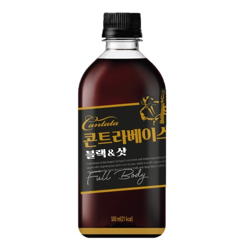 롯데푸드 칸타타 콘트라베이스 블랙&샷 500ml (12개)