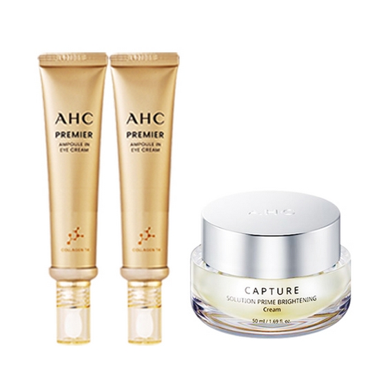 카버코리아 AHC 앰플 인 아이크림+프라임 브리이트닝 크림 3종 세트