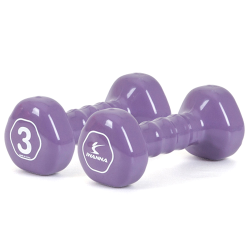 코리아스포츠 아이워너 PVC 삼각 아령 (3kg, 1개)_이미지