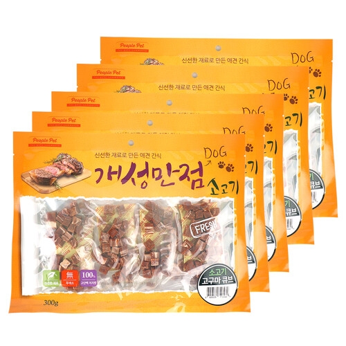 피플펫 개성만점 소고기 고구마 큐브 300g (5개)_이미지