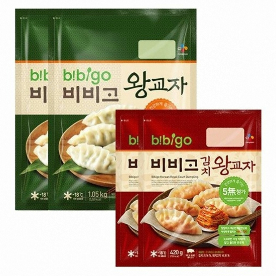 CJ제일제당 비비고 왕교자 1.05kg x 2개+김치 왕교자 420g x 4개 (1개)