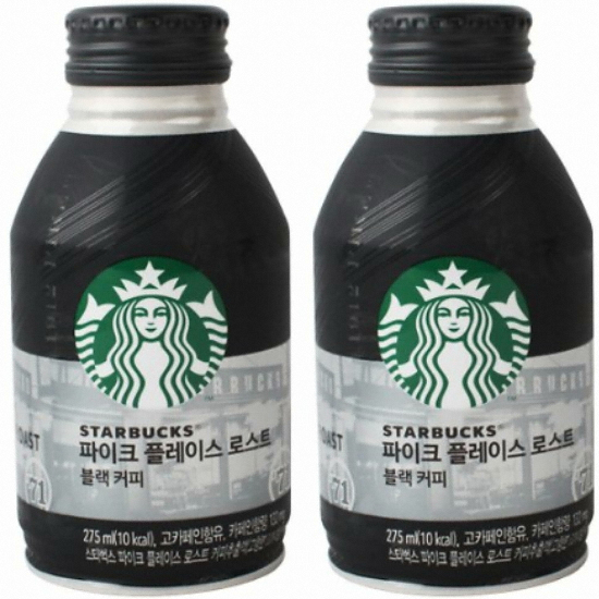 스타벅스 파이크 플레이스 로스트 블랙커피 275ml (2개)