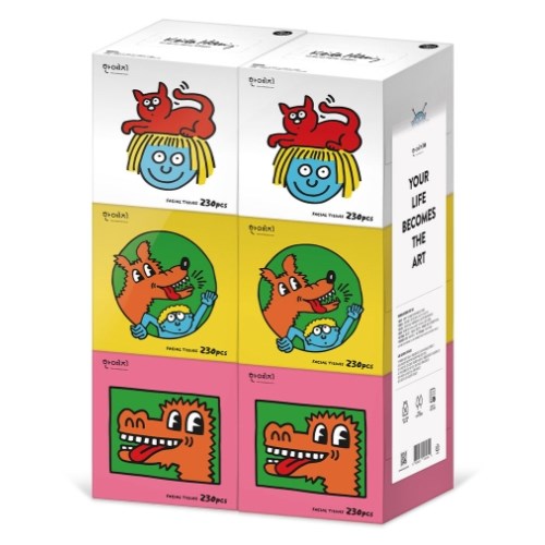 키스해링 키즈 미용티슈 230매 (6입)