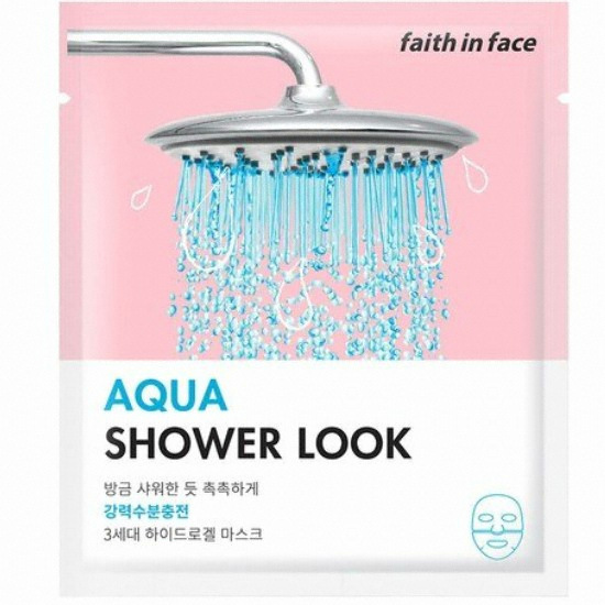 페이스인페이스 아쿠아 샤워룩 하이드로겔 마스크 (1매)_이미지