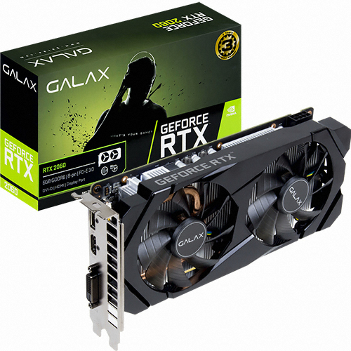 갤럭시 GALAX 지포스 RTX 2060 BLACK D D6 6GB_이미지