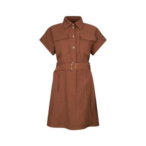 리우조 미디 원피스 CA6299 T2508 09032 BROWN_이미지