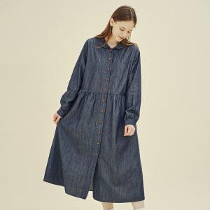치키타 셔츠 원피스 데님텐셀 인디고 243201DID_이미지