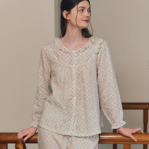 비너스 여성 마름모 꽃나염 파자마_VPA4554W (1세트)