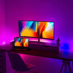 비상 PC 모니터 간접등 무드등 USB RGB 붙이는 LED바 줄조명