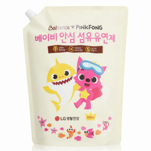 베비언스 핑크퐁 베이비 안심 섬유유연제 리필 2.2L (6개)_이미지
