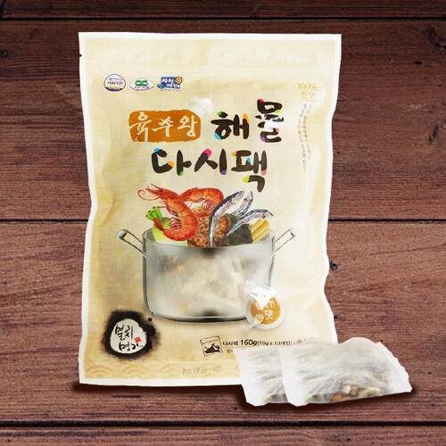 원정씨푸드 육수왕 해물다시팩 시원한맛 160g(16gx10입) (1개)_이미지