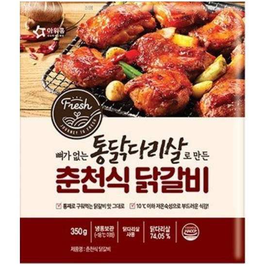 아워홈 춘천식 닭갈비 350g이미지입니다. 누르면 해당 게시물로 새창이동합니다.