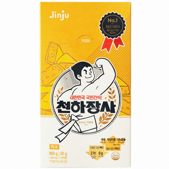 진주햄 천하장사 치즈 16개입 800g (1개)