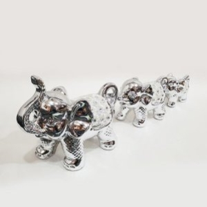 AAH_1739552  보석 등자 코끼리 장식소품 1040-1 실버 개업선물 풍수장식품 소품장식 코끼리장식품 집들이선물