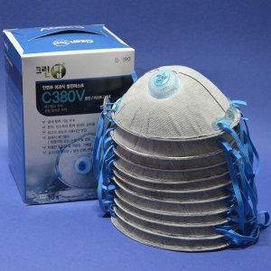 안면부여과식 방진마스크2급 C380V 8390699 분진미스트냄새 활성탄 섬유사용으로 냄새탈취 우수 C