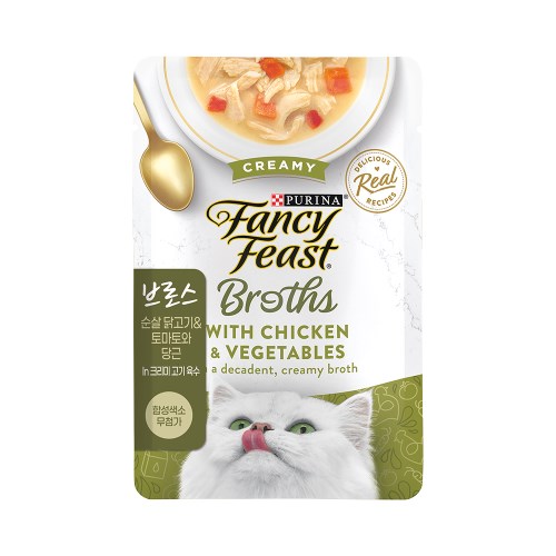 팬시피스트 브로스 순살닭고기&토마토와 당근 in 크리미 고기 육수 파우치 40g (160개)_이미지