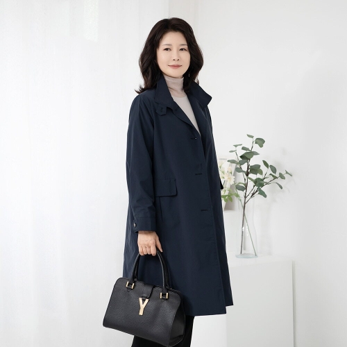  모슬린 엄마옷 카라 롱 바바리 자켓 JK408042 중년여성의류/50대/60대/마담/빅사이즈/할머니옷/40대/여성옷/미시옷
